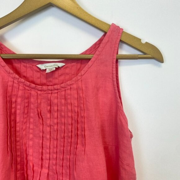 Garnet Hill 100% Linen Pink Sleeveless Dress - Picture 8 of 13